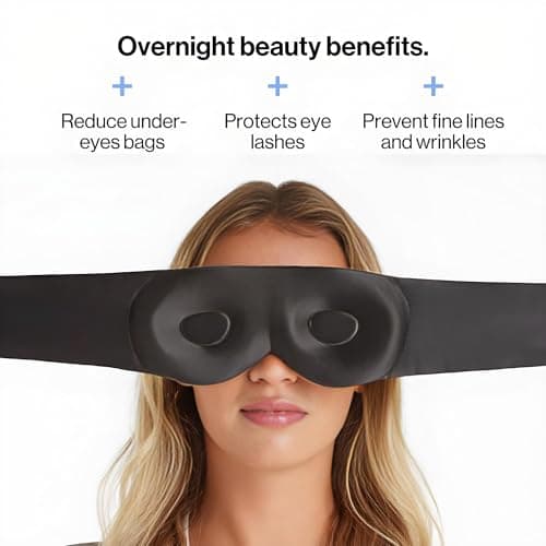 3D Contoured 22 Momme Mulberry Silk Sleep Mask with Ag+ Silver Ion – Zero Pressure Blackout Eye Mask for Side Sleepers, Lash Extensions & Travel, Hypoallergenic (BYDT) — view 4