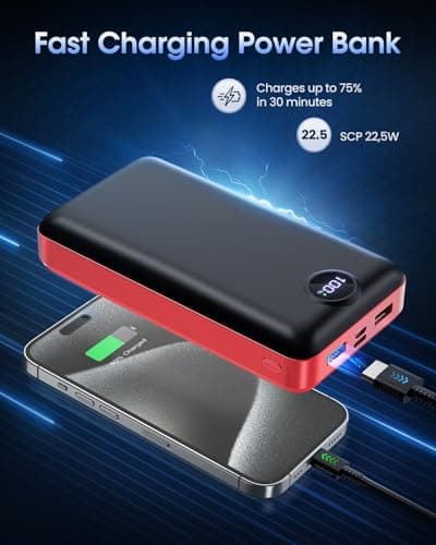 PDBEST Power Bank 50000mAh 22.5W Fast Charge 3-in-1 Cable Battery Pack — view 6