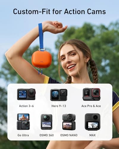 TELESIN DisAdv Mini Carrying Case for GoPro DJI Insta360 Cameras Orange — view 3