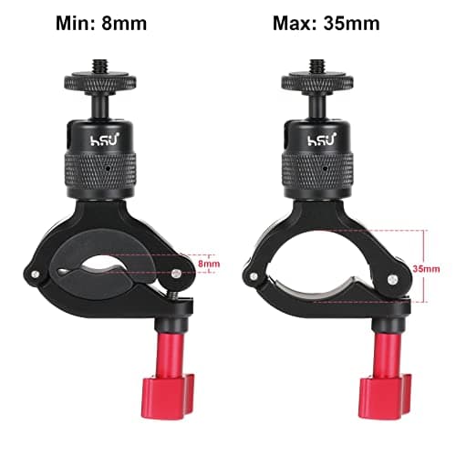 HSU Motorcycle Bike Handlebar Mount for GoPro Insta 360 Osmo Action Cameras — view 3