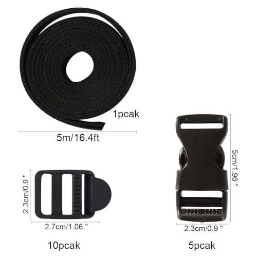 Zythrem 5M Nylon Webbing Strap 20mm Webbing Straps for Bags and Buckles — view 2