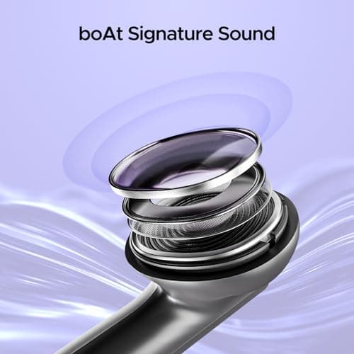 boAt Airdopes 91, 45HRS Battery, 50ms Low Latency, ENx Tech, Fast Charge, IPX4, IWP Tech, v5.3 Bluetooth Earbuds, TWS Ear Buds Wireless Earphones with mic (Active Black) — view 5