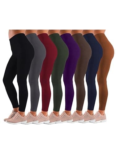 Love My Fashions® Women's 6 Pack Super Soft High Waisted Elasticated Tummy Control Winter Warm Thick Fleece Lined Seamless Full-Length Leggings for Workout & Running