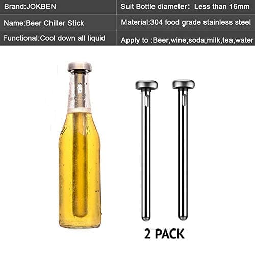 Stainless Steel Beverage Beer Chiller Stick Drink Bottle Rod Instant Portable Cooling Sticks Merrday Stainless Steel Tumbler Beer Brewing Wort Chiller for Home, Pool, Beach and BBQ — view 4