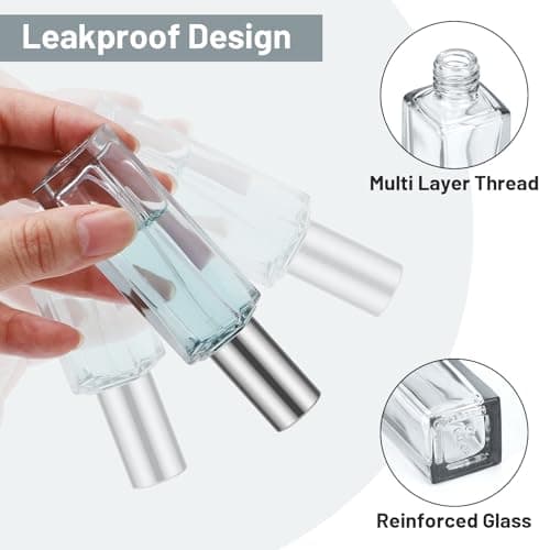 Segus Perfume Bottle Refillable Spray, 2 Pcs 20ml Aftershave Travel Bottle, Empty Glass Perfume Spray Bottles, for Purse, Handbag, Pocket and Luggage (Grey) — view 4