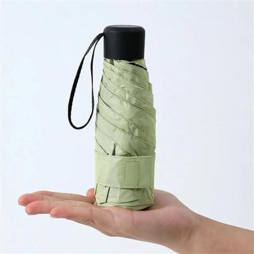 YYDPYZBD Umbrella Ultralight Mini Pocket Folding - Windproof Travel Compact Rain & Sunscreen -burgundy — view 3