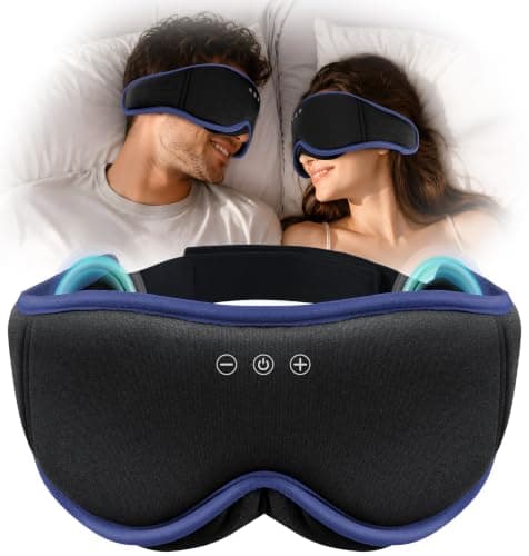 MUSICOZY Sleep Mask Headphones | 100% Blackout 3D Cooling Bamboo Cotton