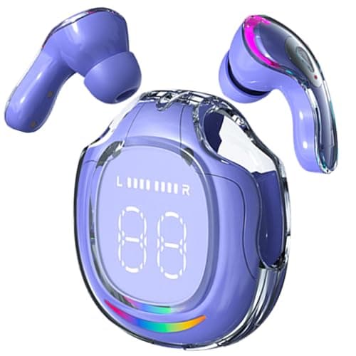 TWS AI Language Translator Earbuds Real Time, Supports 144 Languages, Earphone 3-in-1 Accents,Headphones Language Earbud Translators Bluetooth & APP for Travel, Business, and Learning(Purple)