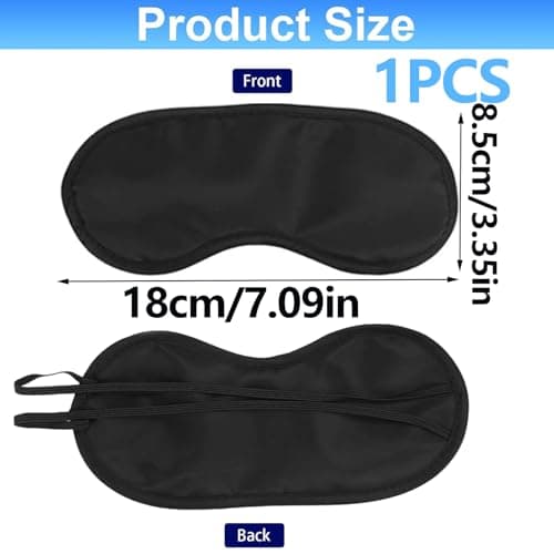 20 Pack Black Sleep Eye Masks, Sleeping Blindfold, Light Blocking Blindfolds for Men & Women, Sleeping Blindfold, Ultra Soft Breathable Shade Covers for Travel, Plane, Lunch Break & Camping — view 2