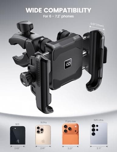 Lamicall Motorbike Phone Holder, [Camera Friendly] Bike Phone Holder Mount — view 5