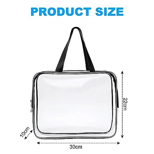 Aucuu Clear Toiletries Bag, 2Pack PVC Waterproof Toiletries Carry Pouch, TSA Approved Travel Toiletry Bag with Zipper, Multi-Size Cosmetic Makeup Bags for Men, Women and Kids - Travel Business Trip — view 2