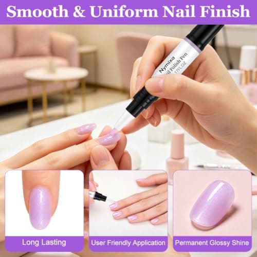 HOTUT 6PCS 3-in-1 Gel Nail Polish Pens Set, Quick Dry Nail Varnish Pens — view 5
