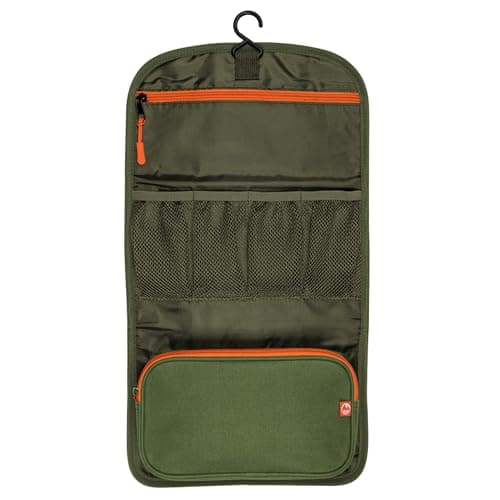 Lakeland Active Eskdale Fold Out Hanging Travel Toiletry Bag for Men & Women - Moss Green — view 3