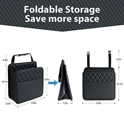 TepTupGa 2Pack Car Seat Back Hanging Bag Car Document Holder Multi-Pocket Bottle Bag Storage Waterproof Pu Leather Box Organizer Travel Tidy Pouch Pocket Kids — view 6