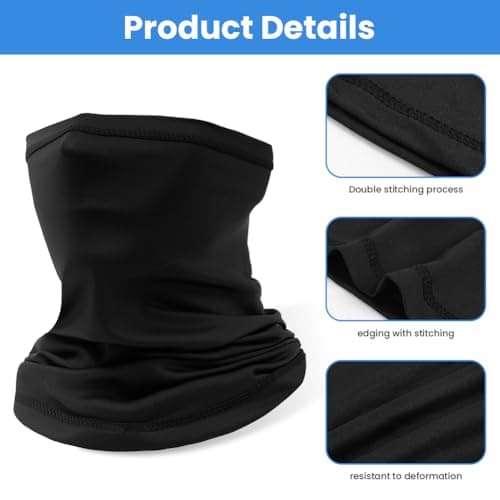 AOOWU Neck Warmer Snood for Men & Women, Winter Windproof Neck Gaiter Snood, Bandana Face Covering Mask, Face Covering Neck Gaiters, Multifunctional Bandana for Skiing Running Cycling — view 3