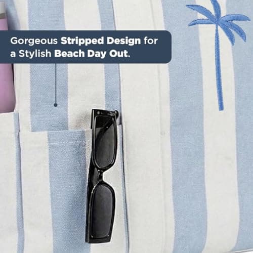 Folkulture Beach Bag For Women,Large Tote Bag With Compartments - (45X38) — view 5