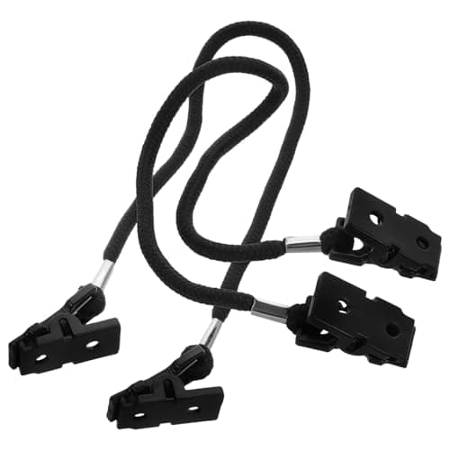 WHAMVOX Windproof Hat Retainer and Glasses Strap with Polyester Material Cap Clips 2pcs Easy to Carry Black for Outdoor Activities and Back to School Party