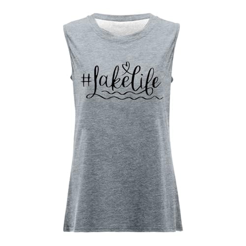 Boys' Workout Tank Top Sleeveless Crew Neck Loose Fit, Activewear Inspired Cut, Sleeveless Outfit Piece for Spring Summer Outfits, City Breaks, Garden Parties and Casual Wear (Light Gray, S) — view 4