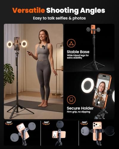 DMYWB 71" Phone Tripod Vlogging Kit for iPhone/Android — view 5