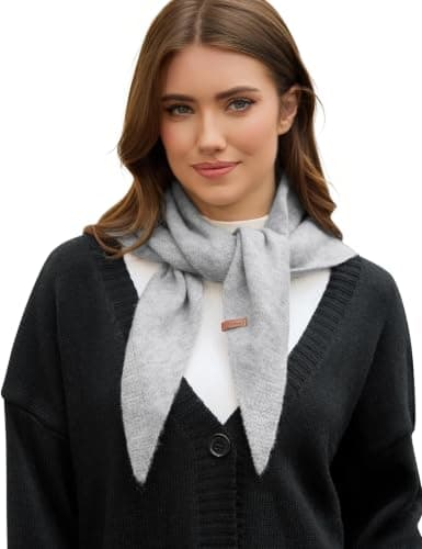 heekpek Triangle Scarf for Women Soft Knitted Wool Blend Neck Scarf