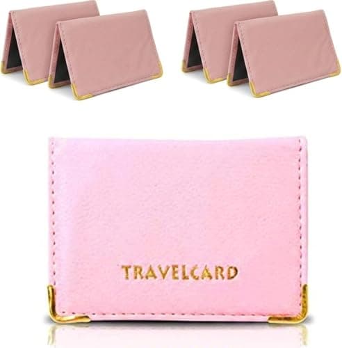 ORCHIDS Unisex Travel Bus Pass Holder – Slim ID, Credit Card & Ticket Wallet Cover Case (Baby Pink) — view 2