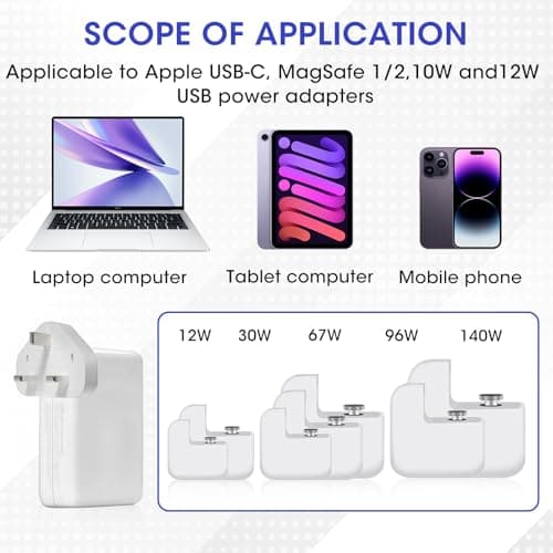 UK AC Power Adapter 3Pin Plug Replacement for MacBook iPad iPhone Charger — view 6