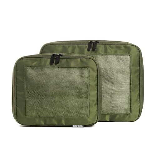 Aerotrunk Compression Packing Cubes for Travel, 2-Pack, Olive