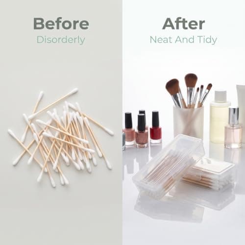 6Pcs Cotton Swab Holder Travel Floss Pick Case Cotton Pad Storage Container — view 3