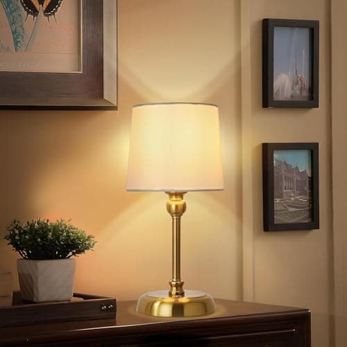 Rechargeable Cordless Table Lamp, 6000mAh Battery Bedside Lamp with Touch Dimming & Brightness Memory, Portable LED Lamp, Warm 2700K Small Dimmable Lamps for Bedroom, Living Room, Indoor - Gold — view 5