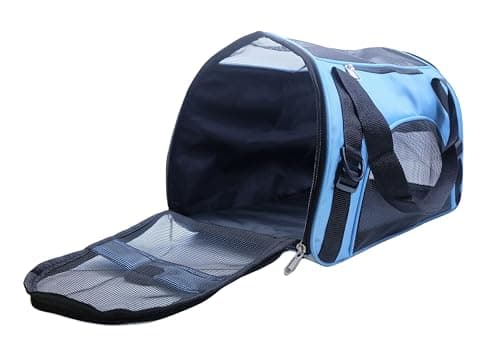ZvoanSem Pet Carrier Bag,Small Cat Carrier Kitten Puppy little Dog Carrier for Travel Airline Approved Small Animal (Medium, Blue) — view 4