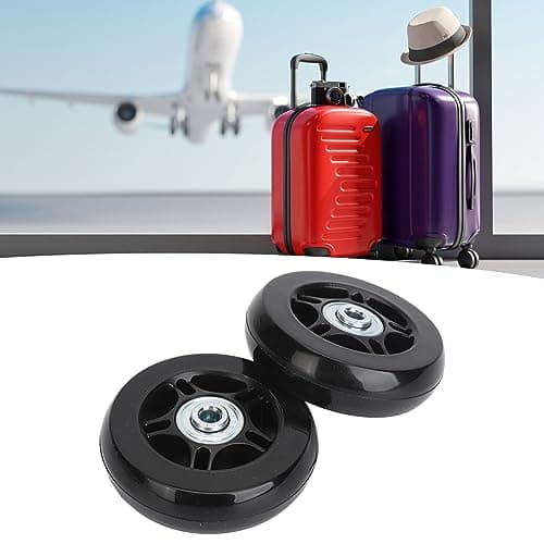 2Pcs Luggage Replacement Wheels with Rubber Universal Swivel Casters — view 3