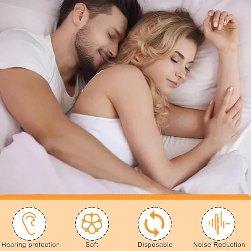 10 Pairs Soft Foam Ear Plugs- 38db Noise Reduction Sponge Earplugs for Sleeping Noise Cancelling Reusable Ear Plugs Hearing Protection for Sleep, Travel, Work, and Study, Flying, Loud Noise — view 3