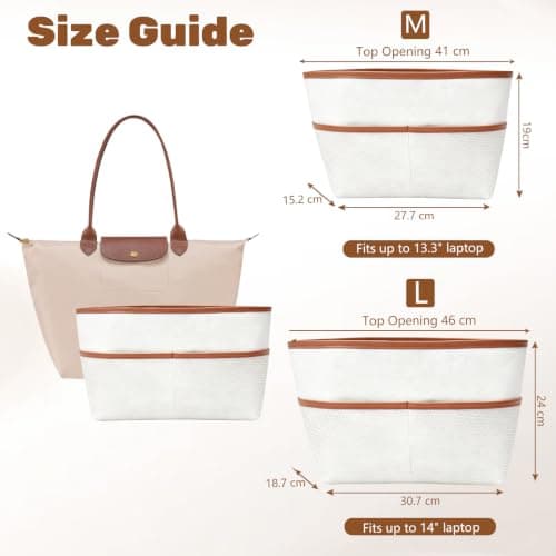 FANGCCC Bag Organiser for Longchamp Le Pliage Long Handle (M) — view 2