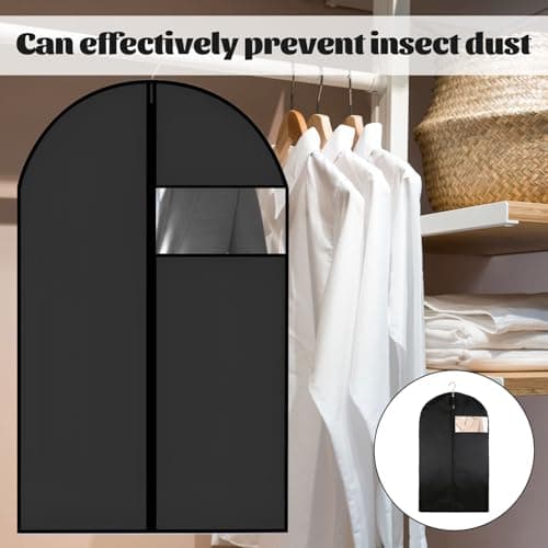 2 Pack Suit Covers for Men with Zipper,Suit Bags for Men,60 * 100 cm Foldable and Dustproof Suits Carriers for Man,Easy to Store,Reusable Clothes covers,Suitable for Coats,Jackets,Pullovers — view 5