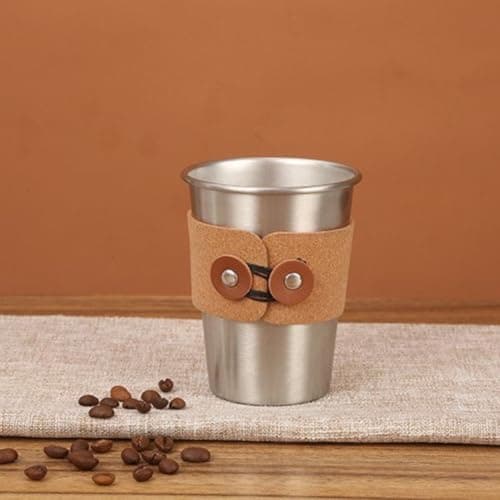 Manual Coffee Maker Kit Stainless Steel Pot Cork Grinder Filter Funnel Cup for Fresh Ground Beans(stainless steel cup) — view 2