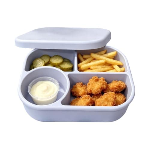Leakproof Lunch Containers 750ml 4-Compartment Reusable Divider