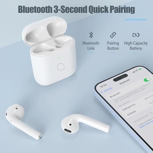 AIRCASES Wireless Charging Case Only for Air Pods 1st 2nd gen, Charger Case Compatible with Air Pods 1/2 Gen Replacement Charger Cases, Support Bluetooth Pairing& Sync Button, Earbuds Not Included — view 5
