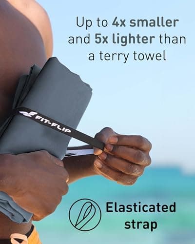 Fit-Flip Swimming towel – quick dry microfibre beach towel — view 3