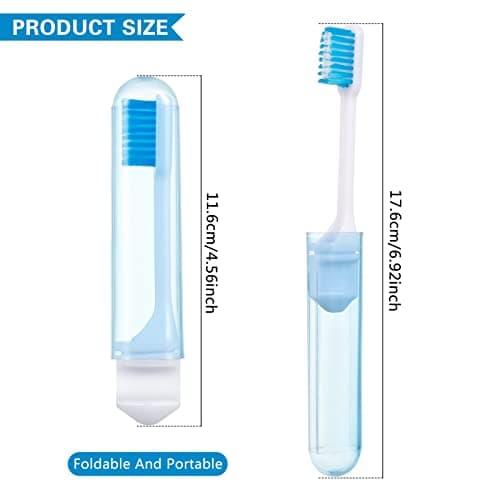 Xinzistar 4-Piece Portable Soft Toothbrush Set - Folding Travel Toothbrush — view 2