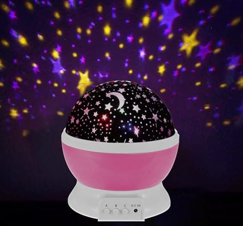 Toys for 1-10 Year Old Girls,Star Projector for Kids 2-9 Year Old Girl Gifts Toys for 3-8 Year Old Girls Christmas Gifts for 4-7 Year Old Boys Birthday Gifts Stocking Stuffers for Kids (A Pink) — view 5