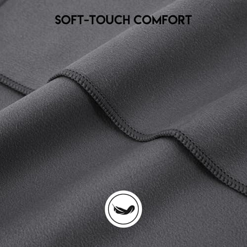 Style Slice Microfibre Towel Quick Dry Travel Beach Dark Grey 100x50cm — view 2