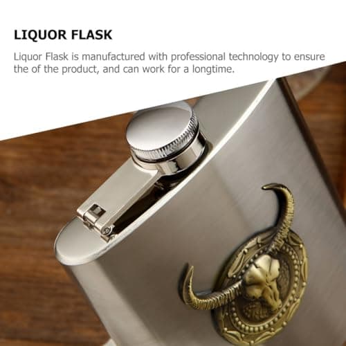 HOOWIFFY Portable Stainless Steel Liquor Flask Lightweight Pocket Hip Flask for Outdoor Camping Travel Corrosion Resistant Wine Holder Easy to Carry Small Suitable for Backpack — view 3