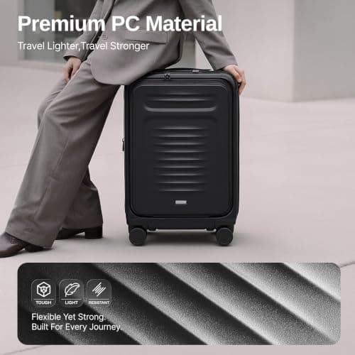 COOLIFE Cabin Suitcase with Laptop Compartment, Expandable Layer 56x40x25cm — view 4