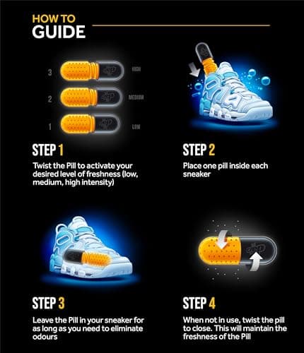 Crep Protect Refresher Pill - Ultimate Shoe Deodorant, Fresh Cotton Fragrance - Black — view 6