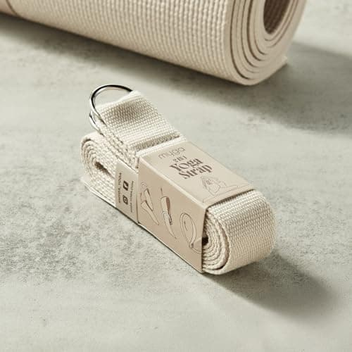 Myga Yoga Strap with D-Ring – 2-in-1 Adjustable Yoga Belt & Mat Carrier Sling – Stretching Strap for Flexibility, Balance, Pilates & Fitness – Durable Yoga Accessory for Home & Travel – 1.8m (Sand) — view 6