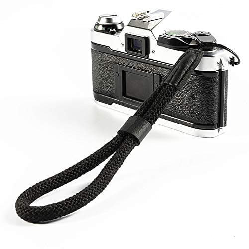 LXH Cotton Camera Wrist Strap, Adjustable Wrist Strap Hand Lanyard for Mirrorless Compact System DSLR Camera Video Camcorder Binoculars (Black)
