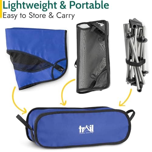 Trail Hawk Ultralight Camping Chair, Blue — view 5