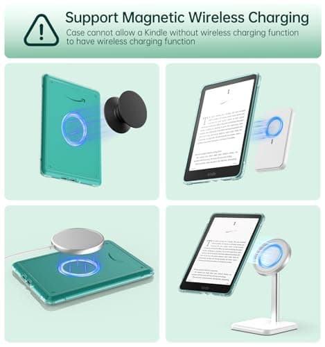 MoKo Rotating Case for 7" Kindle Paperwhite 12th Gen/Colorsoft, Agave Green — view 5