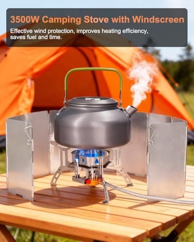 AUTOPkio 3500W Camping Gas Stove Portable, Windproof Backpacking Stove — view 2