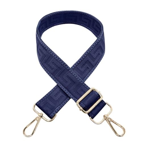 Long Keeper Wide Bag Strap - Adjustable Replacement Shoulder Strap Handbag Shoulder Bag Strap Guitar Style Cross Body Strap for Purse Shoulder Bag Long Bag (Pure Navy Blue)